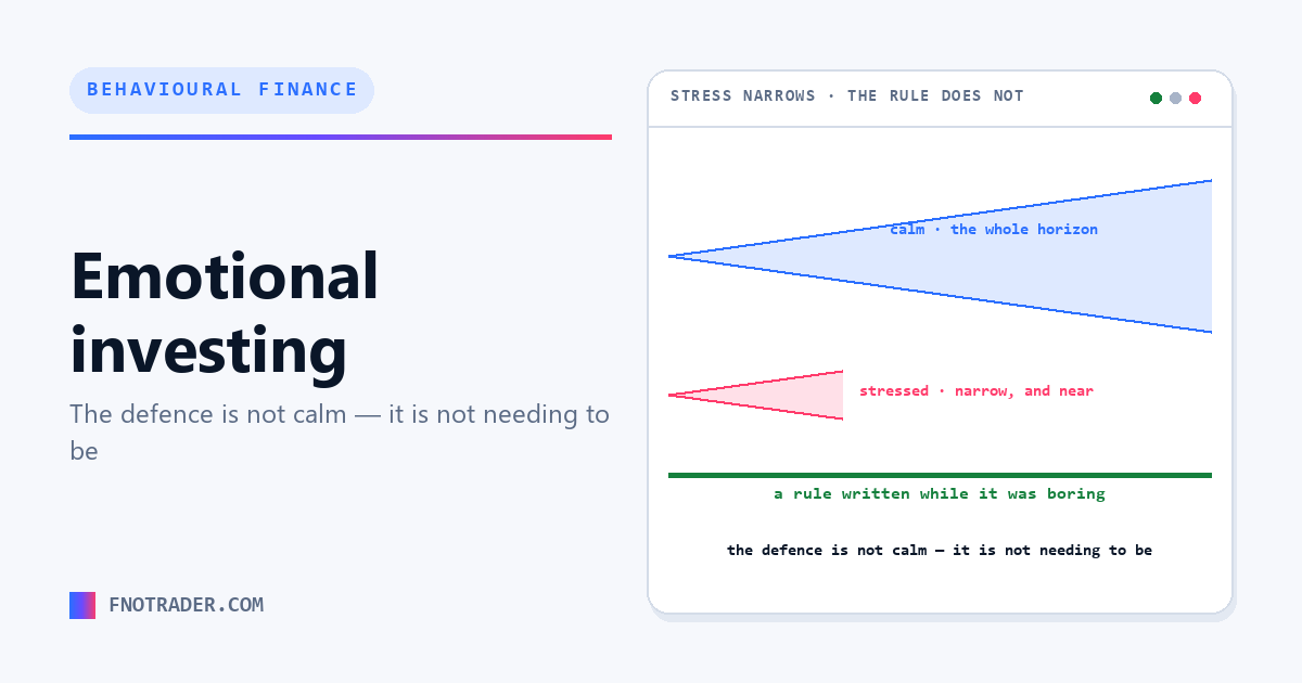 Emotional investing, and the rules that survive it