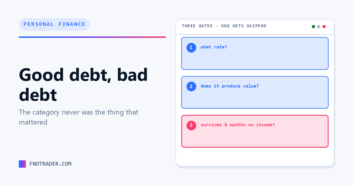 Good debt, bad debt, and a better test