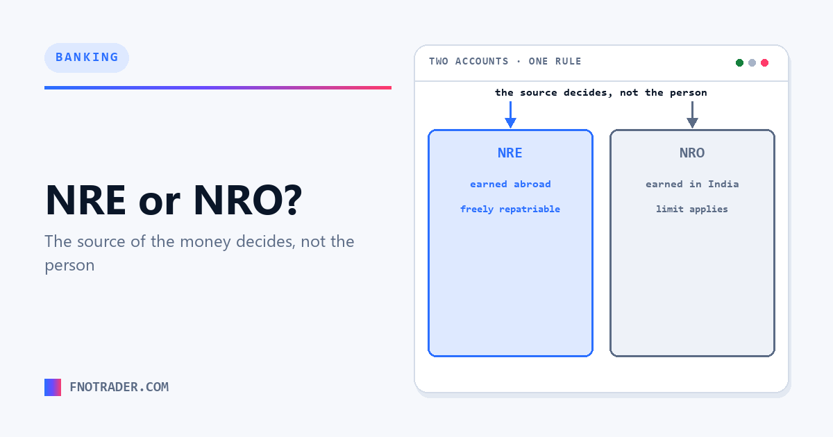 NRE or NRO? Follow the source of the money